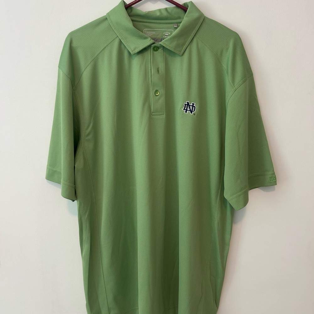 Cutter & Buck Green Notre Dame Polo Shirt